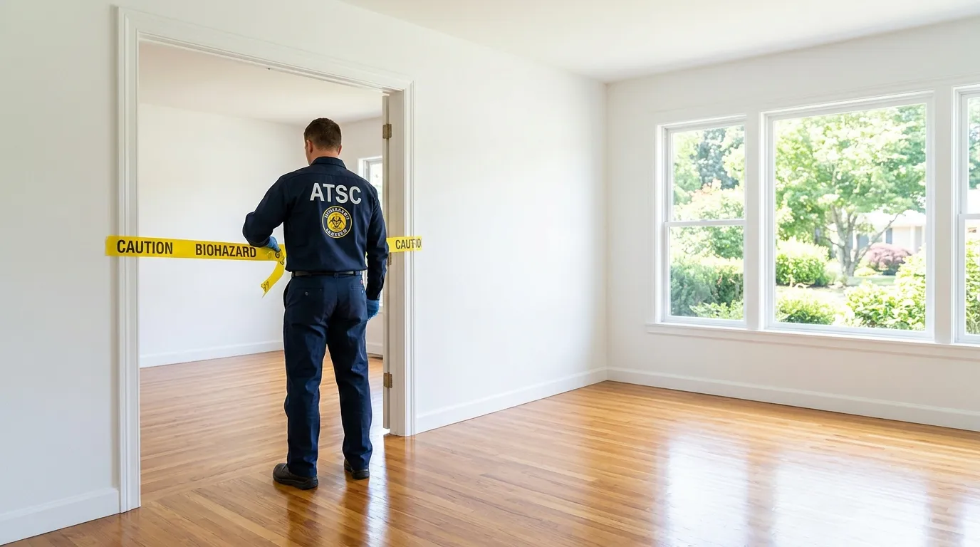 Certified biohazard cleanup crew performing Crime Scene Cleanup in East Tremont